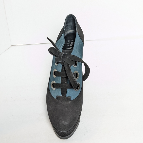 Edmundo Castillo two tone suede wedges - Picture 3 of 16